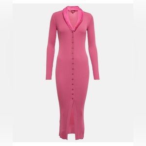 Staud Celina faux fur trimmed dress